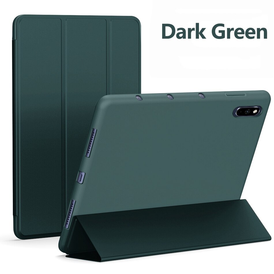 Hoesje voor huawei matepad 10.4 inch siliconen vouw zachte hoes funda coque hoesje voor matepad 10.4 inch hoesje cover capa etui: Donkergroen