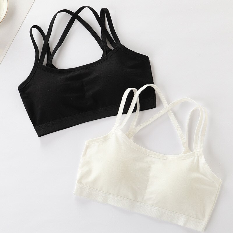 Sutiã para meninas 12 anos de algodão sutiã de treinamento adolescentes lingerie ginásio respirável topos roupa interior 8-16t