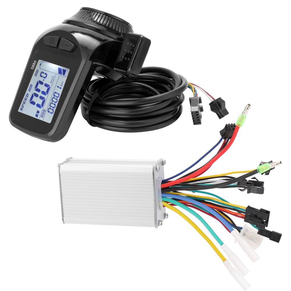 Electric Bicycles Scooter Brushless Controller Kit 24V-48V/36V-60V 350W Motor Brushless Controller LCD Display Panel: Type 2