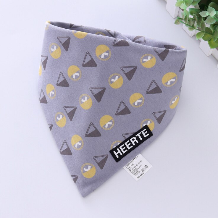 Baby Feeding Bibs Print Bandana Burp Cloths Saliva Bibs Newborn Infant Care Toddler Scarf Animal Double Sides Cotton: WHT011G