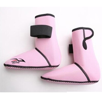 KEEP DIVING Under water Swimming Diving Socks 3mm Thick neoprene men women kids scuba snorkeling boots wetsuit Anti-slip warm: Pink / M