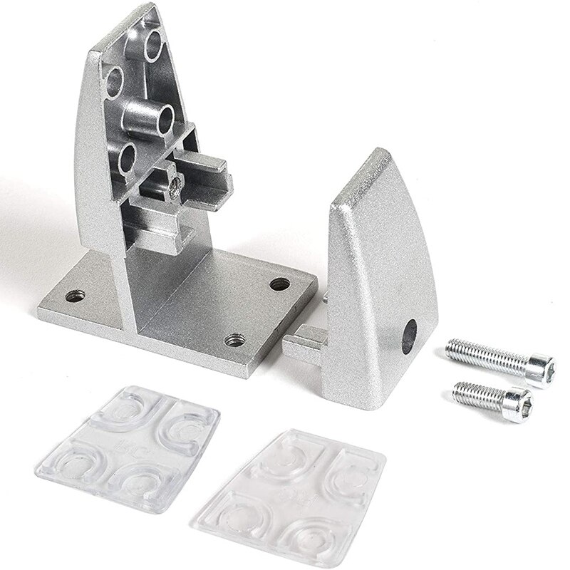 2Pcs Screen Partition Clip Aluminium Alloy Office Desk Partition Support Bracket Shelf Clamp Holder Screen Clips Silver CNIM