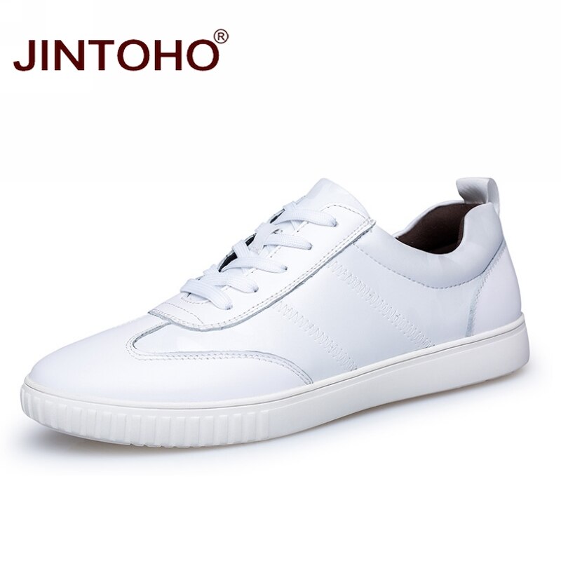 JINTOHO Brand Men Shoes Casual Male Shoes White Leather Sneakers Casual Men Flats Men Shose Chaussure Homme