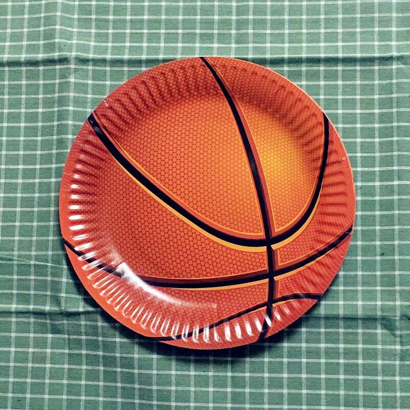 Supplies Thema Basketbal Platen Papier Cups Wrappers Cake Topper Folie Ballonnen Opknoping Wervelingen Cupcake Picks Decor Supplies