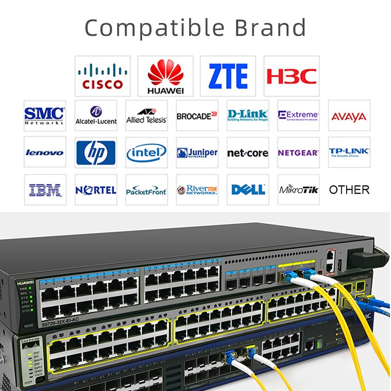 Módulo 20/40/80/1000 km compatível da fibra ótica do interruptor GLC-LH-SM de cisco/mikrotik do lc do módulo 2 do duplex do sfp do único modo de 120 mbps gbic