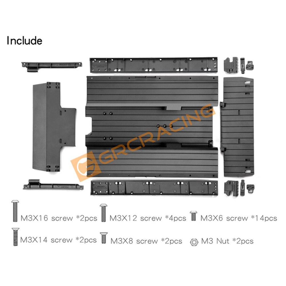 TRX-6 Unassembled Plastic Rear Trunk Back Bucket for RC Crawler Car Traxxas TRX6 6X6 G63