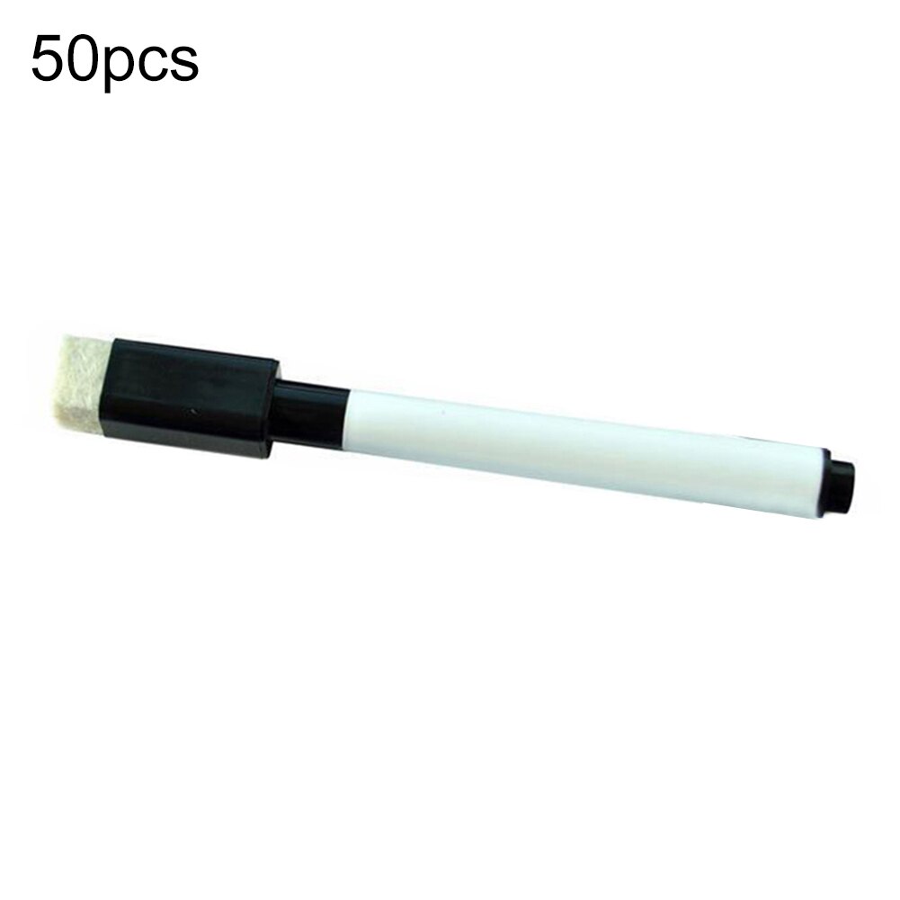50Pcs Erasable Dry Whiteboard Markers Drawing Pens School Office Stationery: Black 50pcs