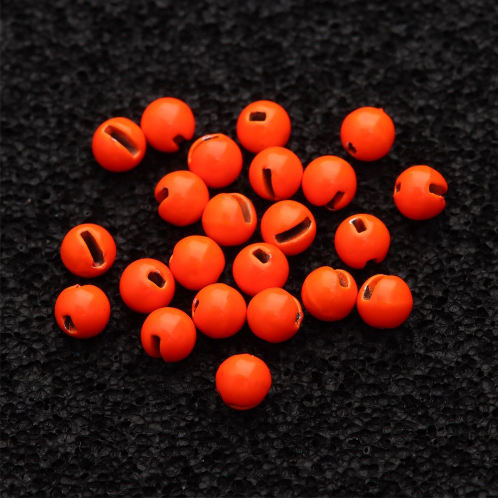 25Pcs/lot Nice Slotted Tungsten Beads Fly Tying Beads Tungsten 2.5mm/3.0mm/3.5mm/4.0mm Fly Tying Material