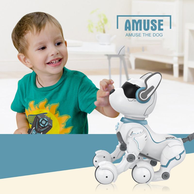 Remote Control Robot Dog Toy for Kids Early Education Toy Intelligent Programming Smart Stunt Puppy Robot