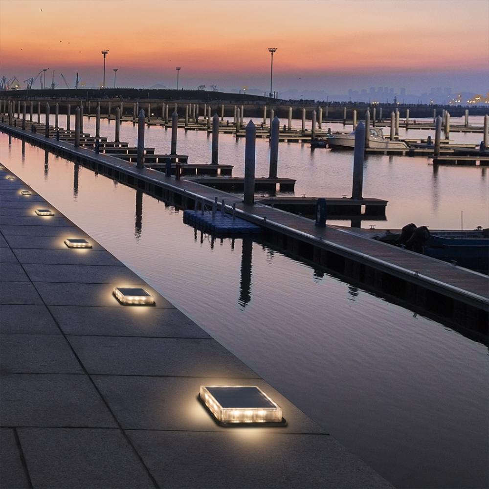 Trin trappe solar lys kube led udendørs lampe have vandtætte lys underjordisk væg indlejret belysning trin hård sag belastning
