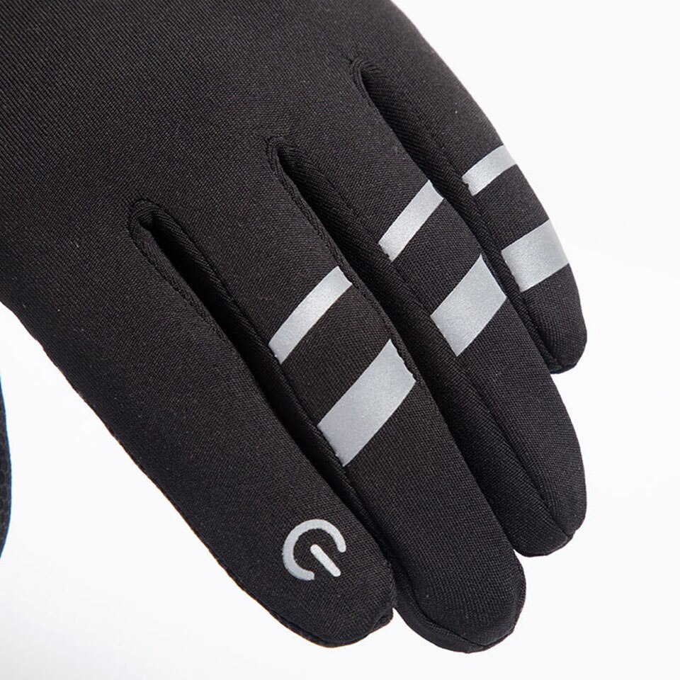 Vinter udendørs sports kører handske varm berøringsskærm gym fitness fuld finger handsker til mænd kvinder strikkede magiske handsker