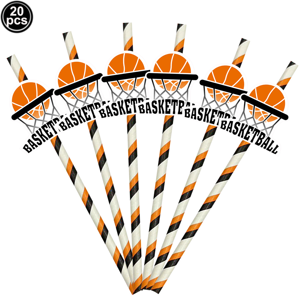 Suministros de de cumpleaños de baloncesto, recuerdos, pajitas de papel de baloncesto, adornos para magdalenas, llavero, caja de barco, decoración deportiva para de baloncesto: Verde claro