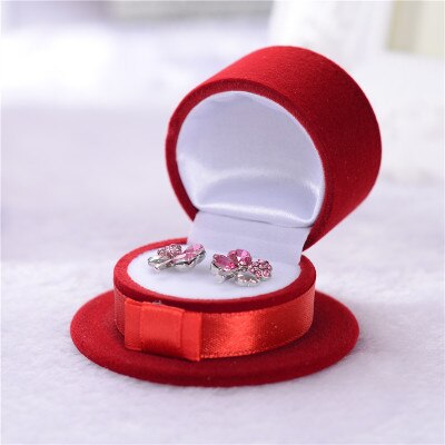 1 st härlig sammet smyckeskrin behållare vigselring låda för örhängen halsband armband display box hållare 20 stilar: 9