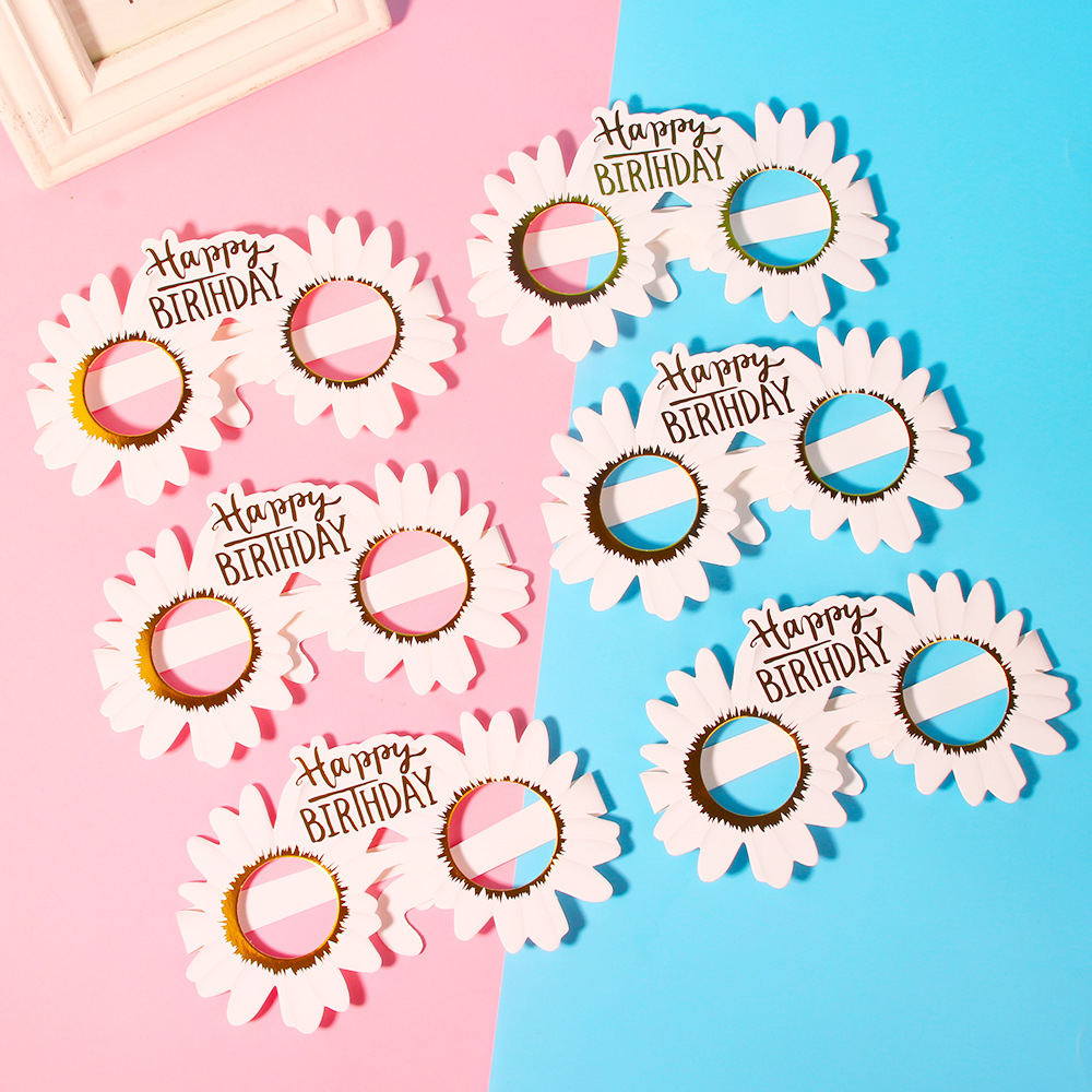 Gänseblümchen Geburtstags feier Dekoration Gänseblümchen Blume Papier Banner Platte Strohhalme Kuchen Deckel Art alles Gute zum Geburtstag Party Baby Party liefert