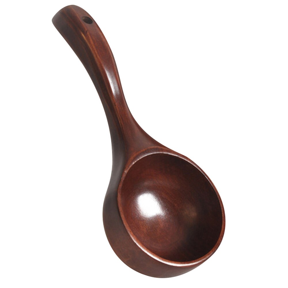 1Pc Wooden Spoon Serving Spoon Japanese Style Ladle Wooden Ladle Kitchen Tool: Default Title