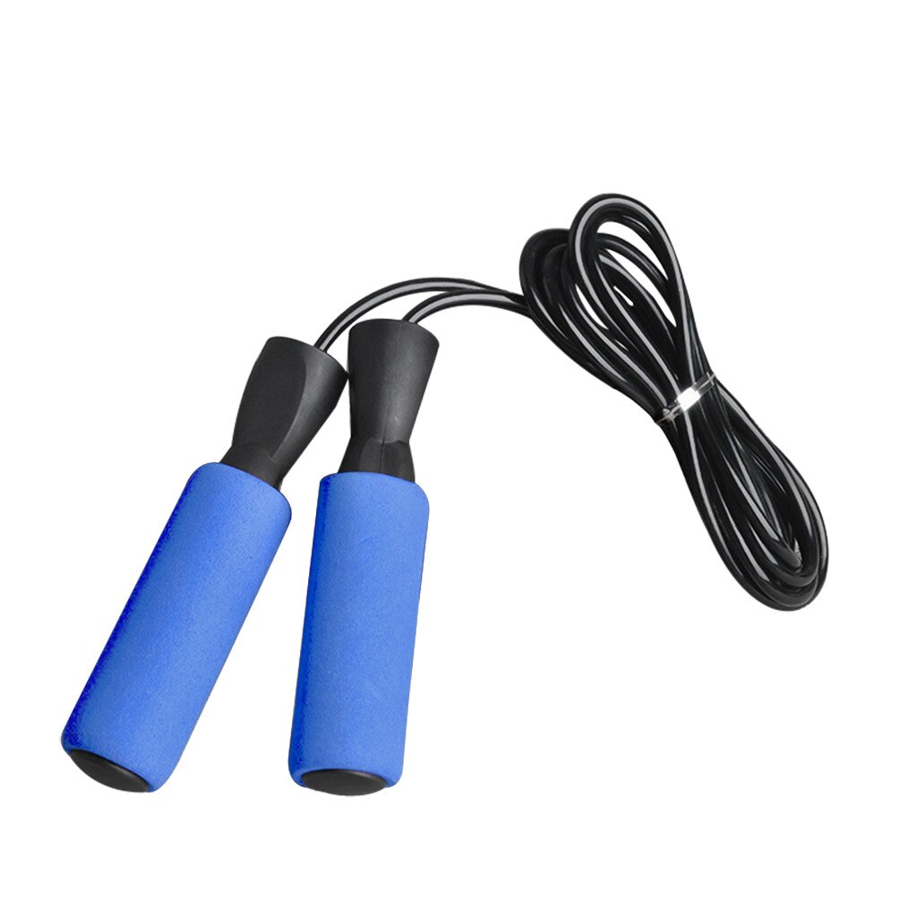 Aerobic Exercise Boxing Skipping Jump Rope Adjustable Bearing Speed Fitness Sport Exercise Home Shaping Body#P30: Blue