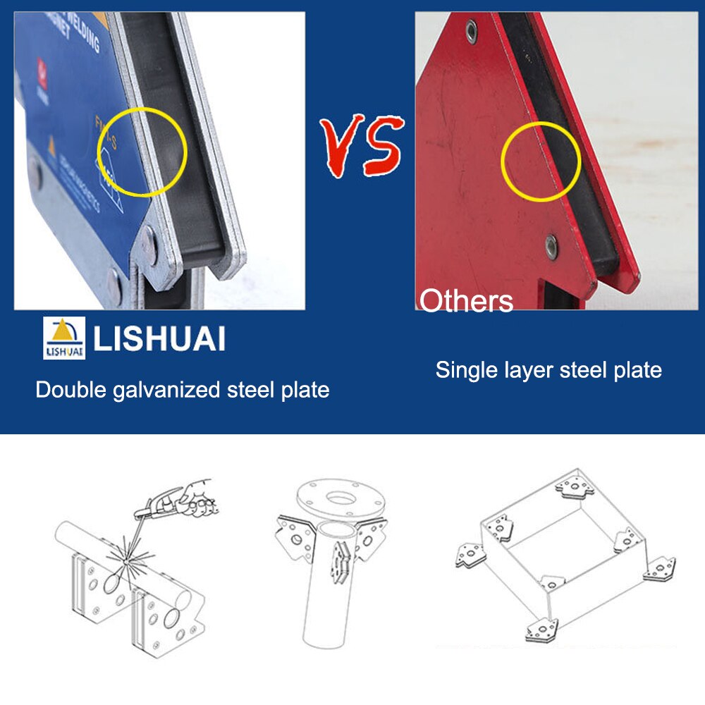 4 pièces support magnétique de soudage pour le soudage au fer positionnement magnétique soudage positionneur montage Ferrite auxiliaire localisateur outils