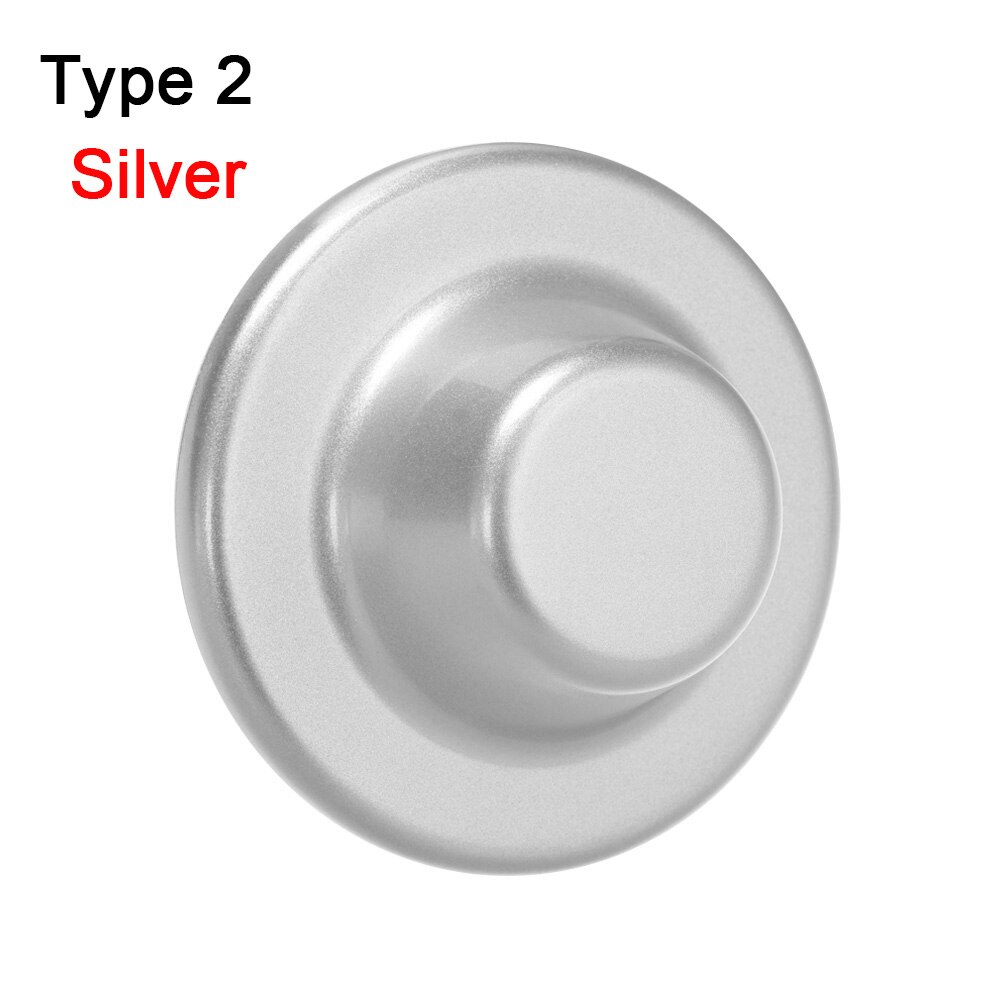 80mm ABS Wall Hole Cover Vent Exterior Reserved Drill Hole Plugs Self Adhesive Decor Cap With Hooks Hardware Decorative: silver Type2
