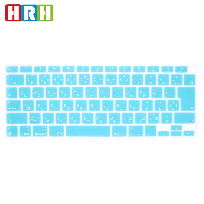 HRH japoński język silikonowa klawiatura skóry pokrywa Protector dla MacBook najnowszy Air 13 Touch ID A2179 (wydanie 2020) wersja JP