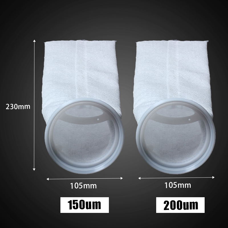 100/150/200 Micron Filter Sock 105X230mm Fish Aquarium Marine Sump Felt Pre Filter Sock Bag High Density Of Interspace