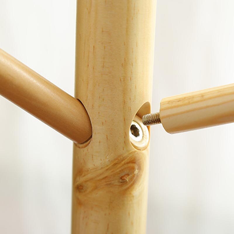 Premium Bamboe Kapstok Vrijstaand Met 9 Haken Hout Boom Kapstok Stand Voor Jassen Hoeden Sjaals Kleding Handtassen