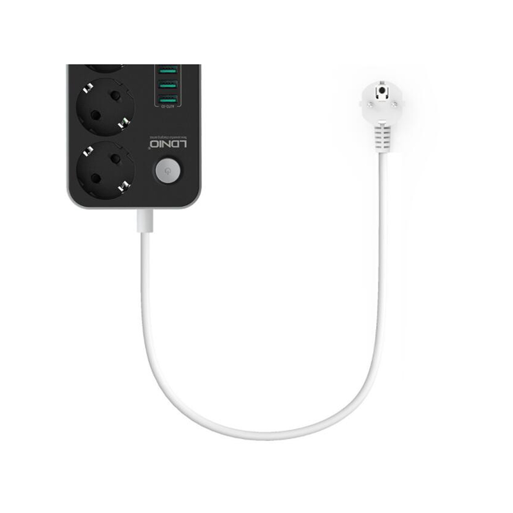 EU Power Strip with 3 Outlets 6 USB Ports 1.6m Extension Cord Surge Protector EU Plug Outlets smart Electric Socket