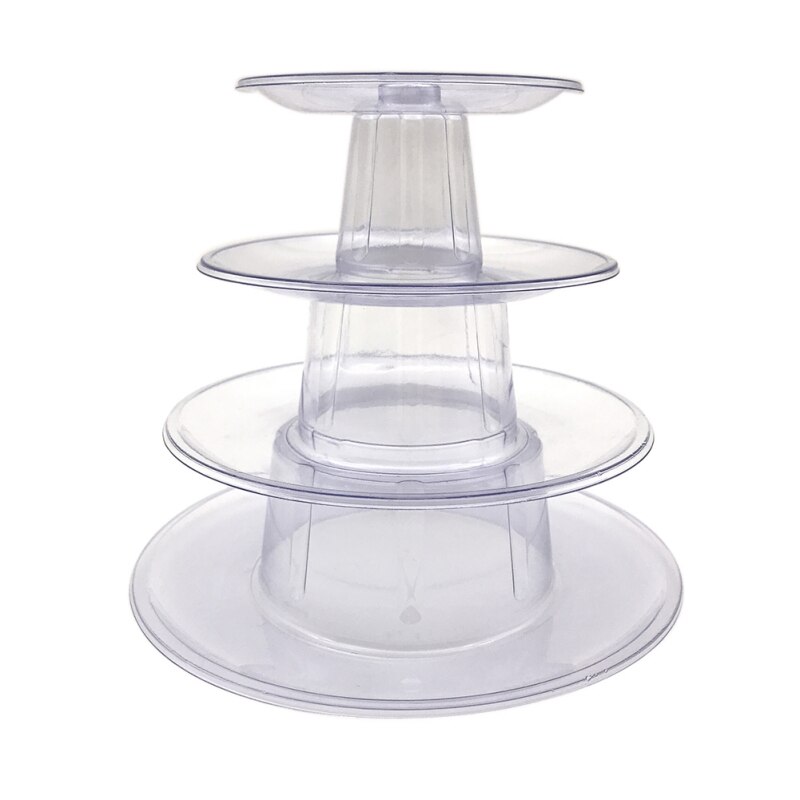 4/6 Tiers Macaron Display Stand Cupcake Tower Rack Cake Stands PVC Tray For Wedding Birthday Cake Decorating Tools Bakeware: A