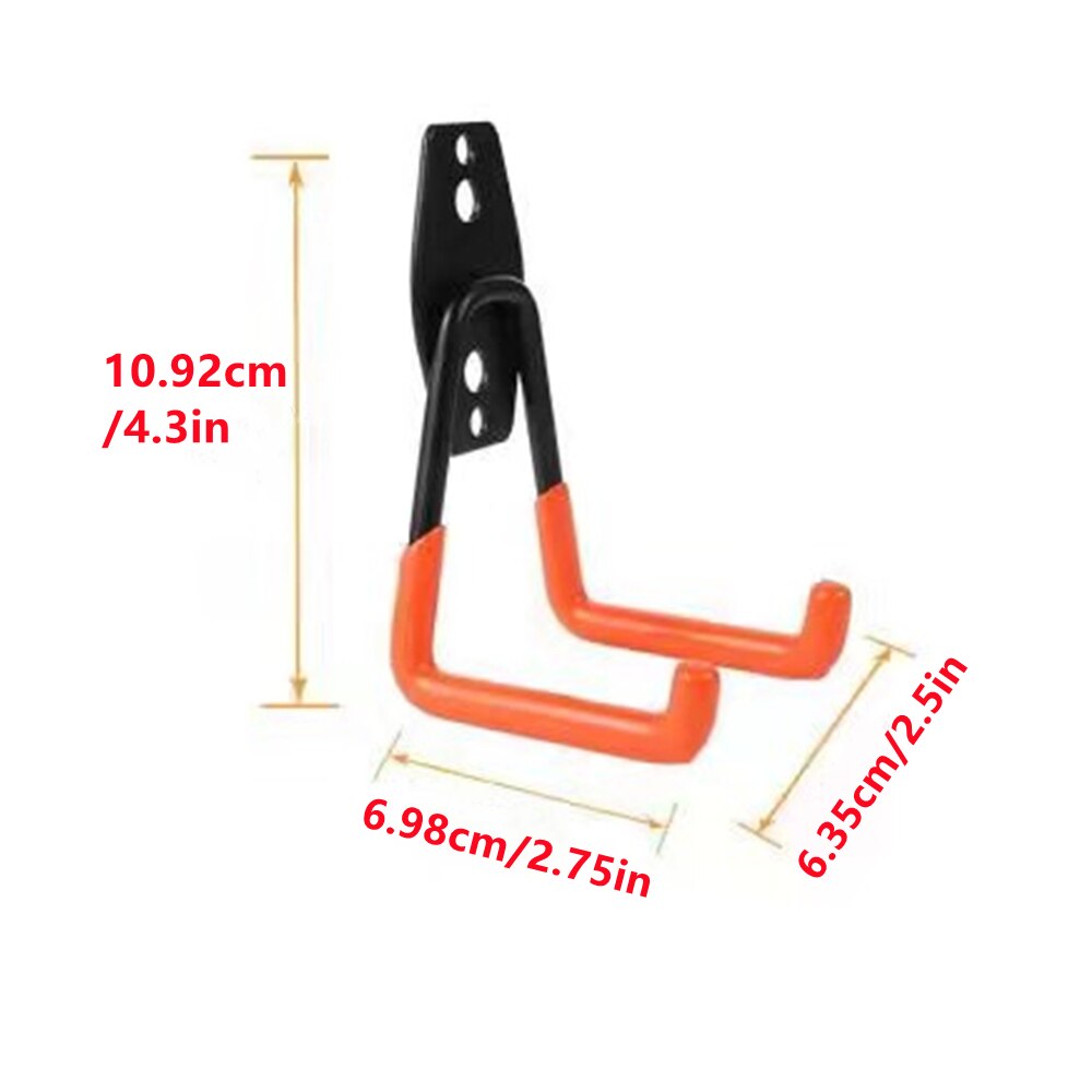 Heavy Duty Metal Hook Garage Storage Hook Organizer Wall Mount Anti-slip Storage Bicycle Hanger Hooks For Ladders Garden Tool: A