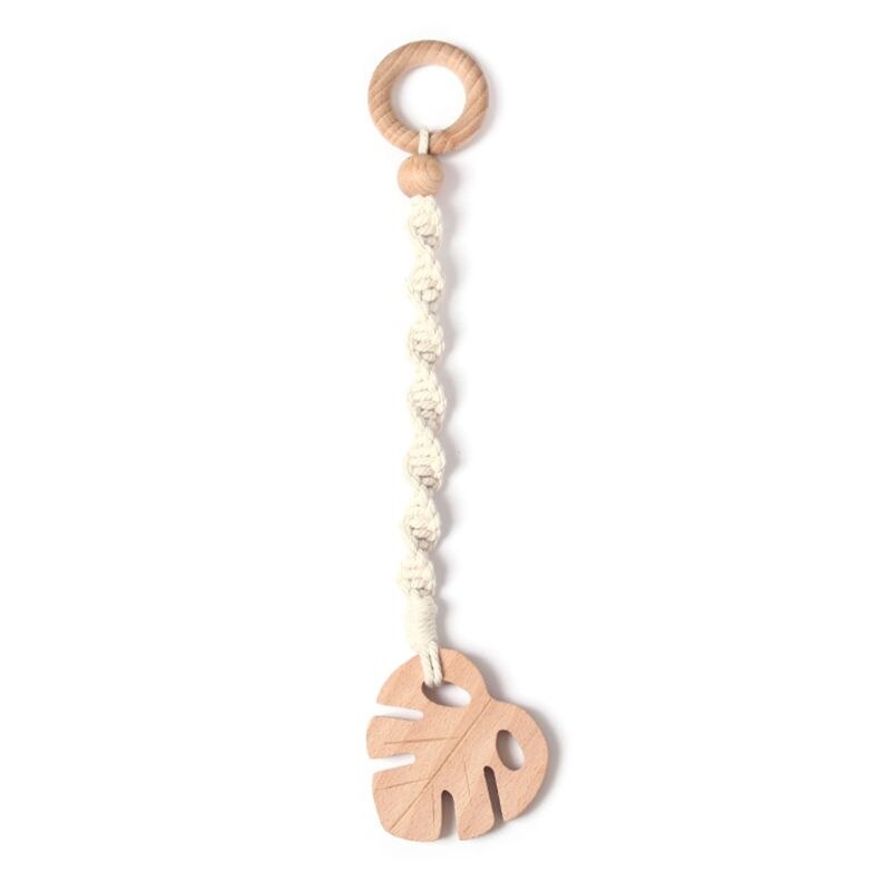 Bébé nordique gymnase cadre pendentif bois support Crochet dentition soins infirmiers suspendus jouer jouet R2JF: B