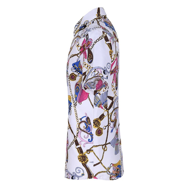 6xl 7xl casuals skjorta herr sommar personlighet tryckta kortärmade skjortor herr stor storlek kontorsskjorta