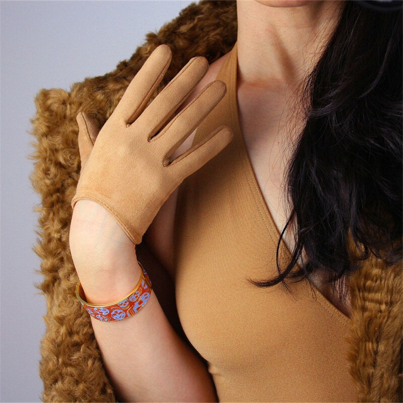 Guantes cortos de ante para guantes de mujer