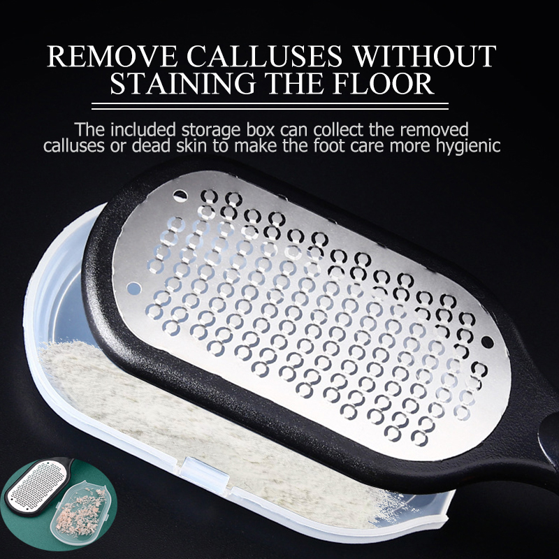 Lime à pied grattoir dissolvant de callosités pieds outils de pédicure professionnels en acier élimination du maïs des pieds dissolvant de peau morte soins des pieds