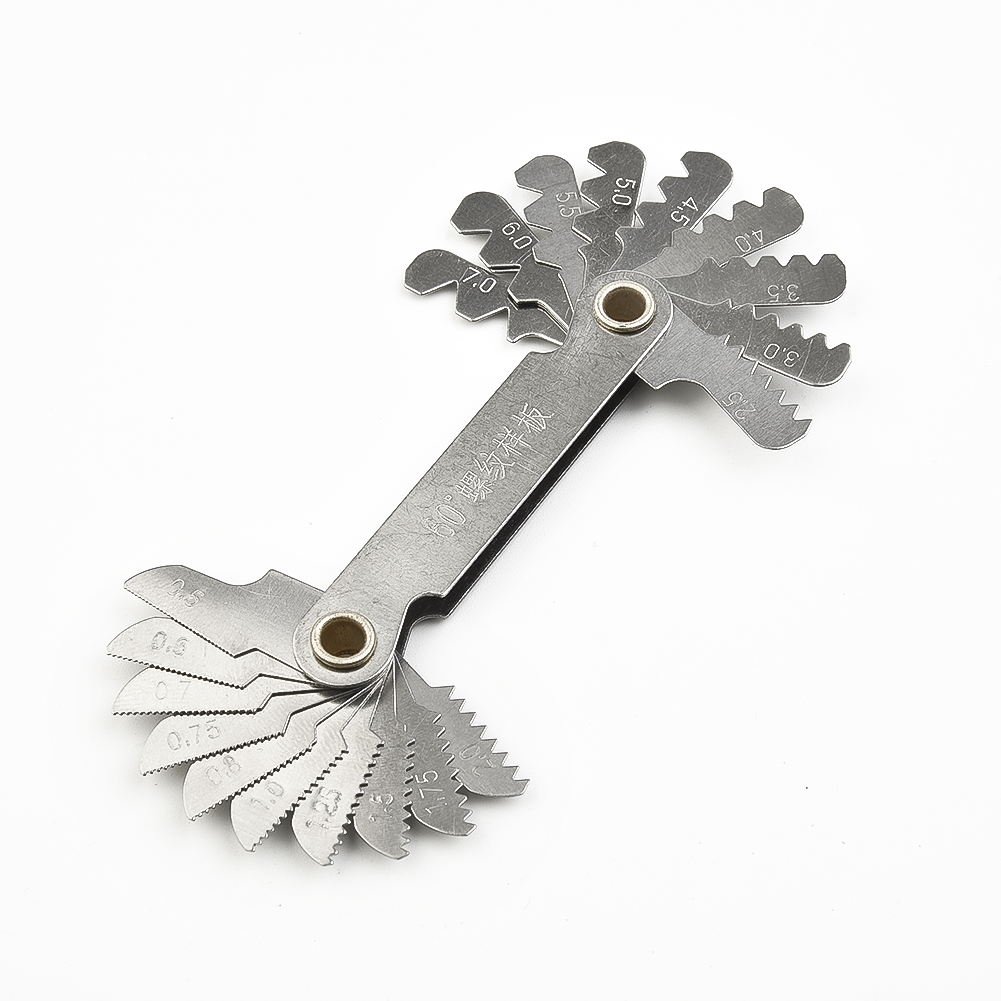 55/60 Degree Metric Inch Thread Plug Gauge Gear Tooth Screw Pitch Gauges Measuring Carbon Steel Center Measurement Lathe Combina