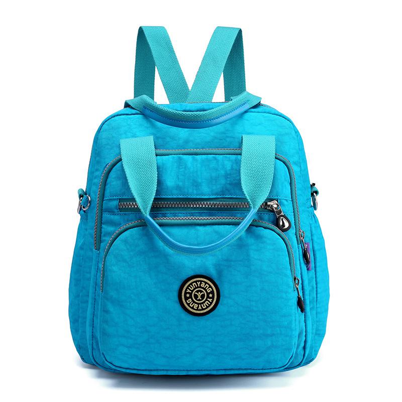 Mochila impermeável para mulheres, Mochila Laptop Lazer, Mochilas escolares multifuncionais, Nova moda: CÉU AZUL