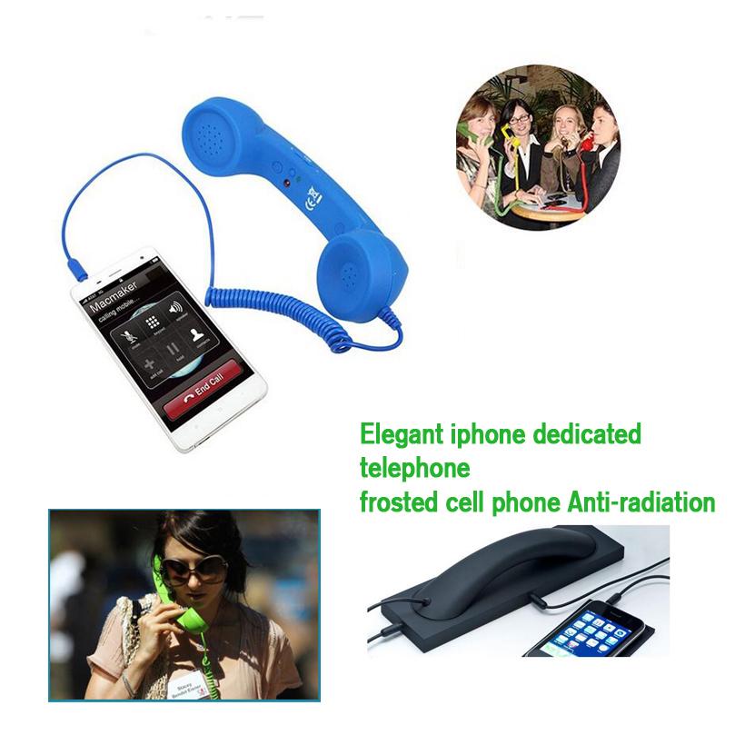 Retro 3.5mm Mobile Phone Telephone Receivers Cellphone Handset For Iphone Samsung Huawei Mini Mic Speaker Phone Call Receiver