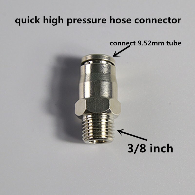 3/8"quick coupling Tee connector,9.52mm water pipe,slip-lock elbow connector,straight connector,switch,spray system accessories: Black