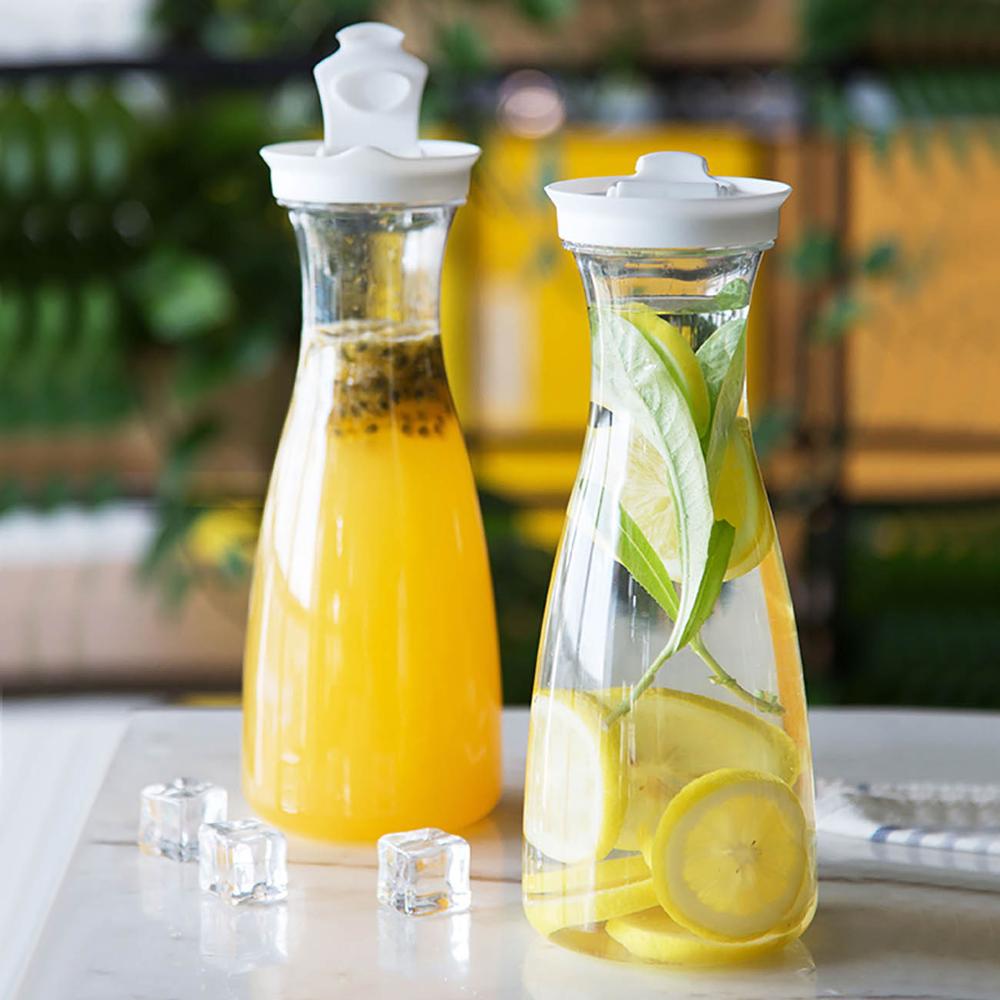 Pc plastic juice vandflaske kande drikkevare flasker med stor kapacitet gryde varmebestandig flaske husholdning