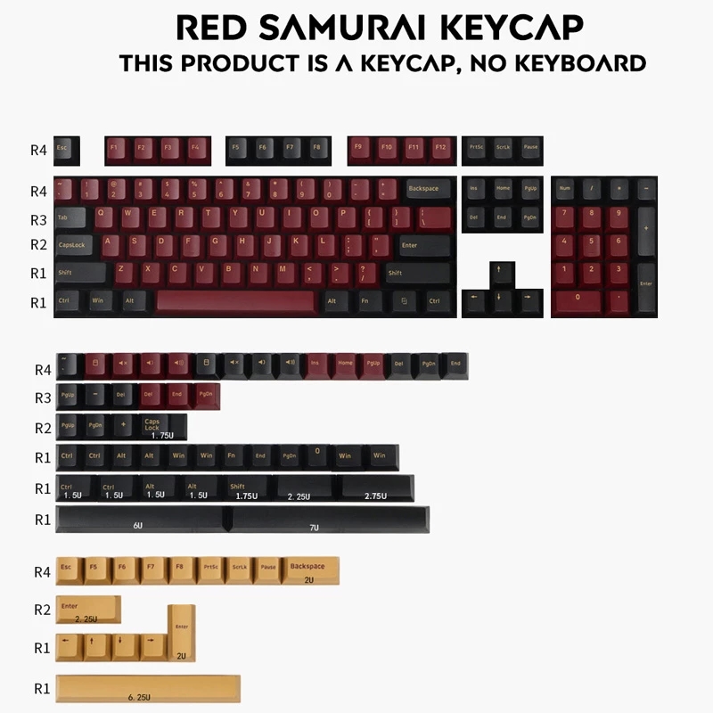 160 tasten DOPPEL SCHUSS Kirsche Profil Olivia PBT Keycap Dick Für Filco KIRSCHE Ducky iKBC Mechanische Spielen Tastatur: 166 rot Samurai