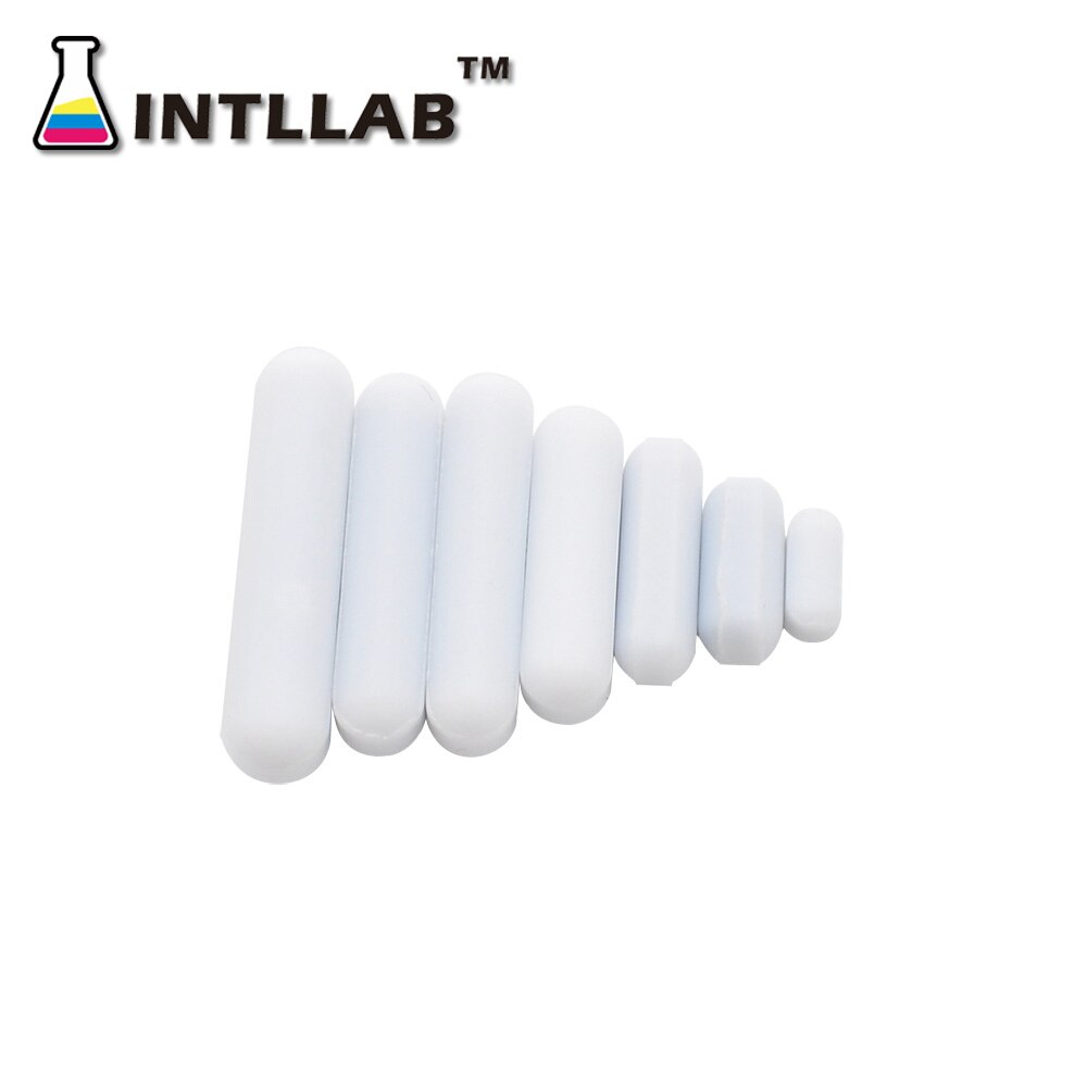 INTLLAB 7pcs Mixed Size Stir bar PTFE Magnetic Stirrer Mixer Stir Bars