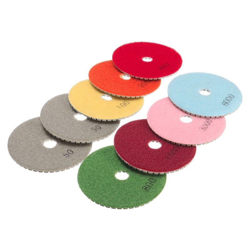 10 stks/set Nat Droog 4 Inch Diamantslijperij Pad Saw Discs Voor Graniet Marmer Polish Power Tool Set