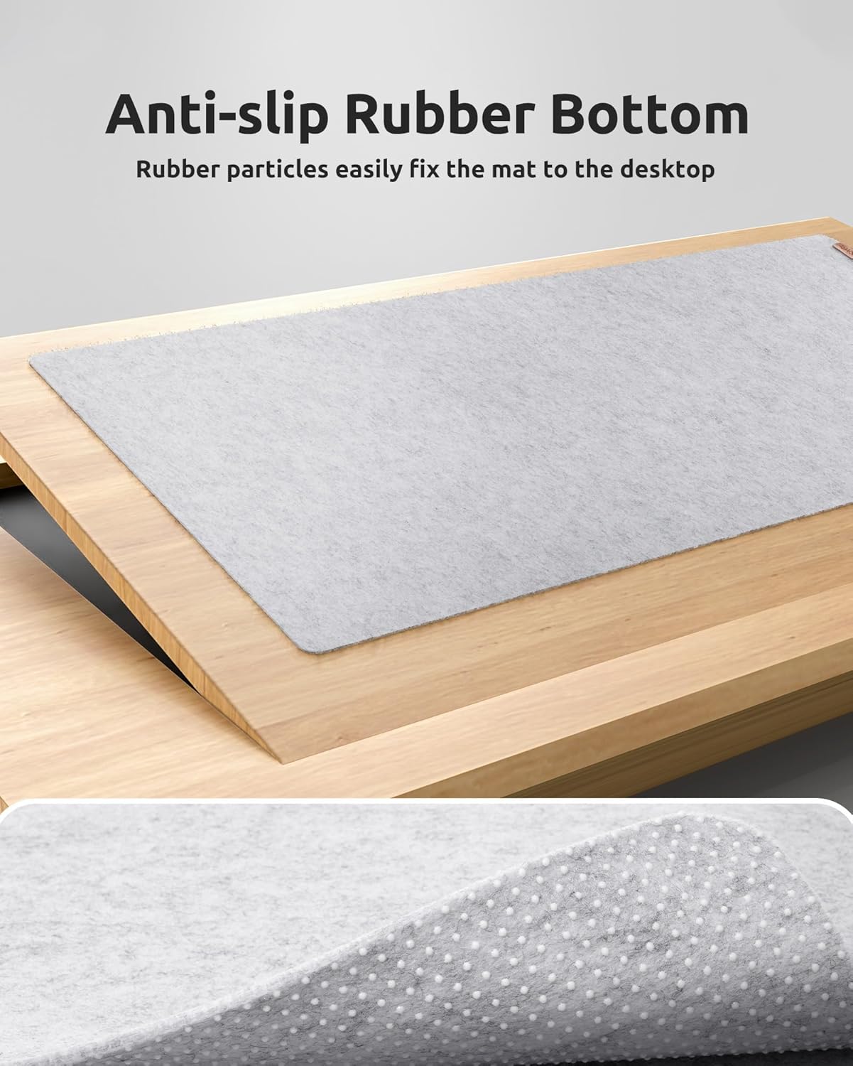 Large Felt Desk Mat Keyboard Mat - Computer Desk Pad for Keyboard and Mouse Pad - Desktop Mat - Felt Desk Pad