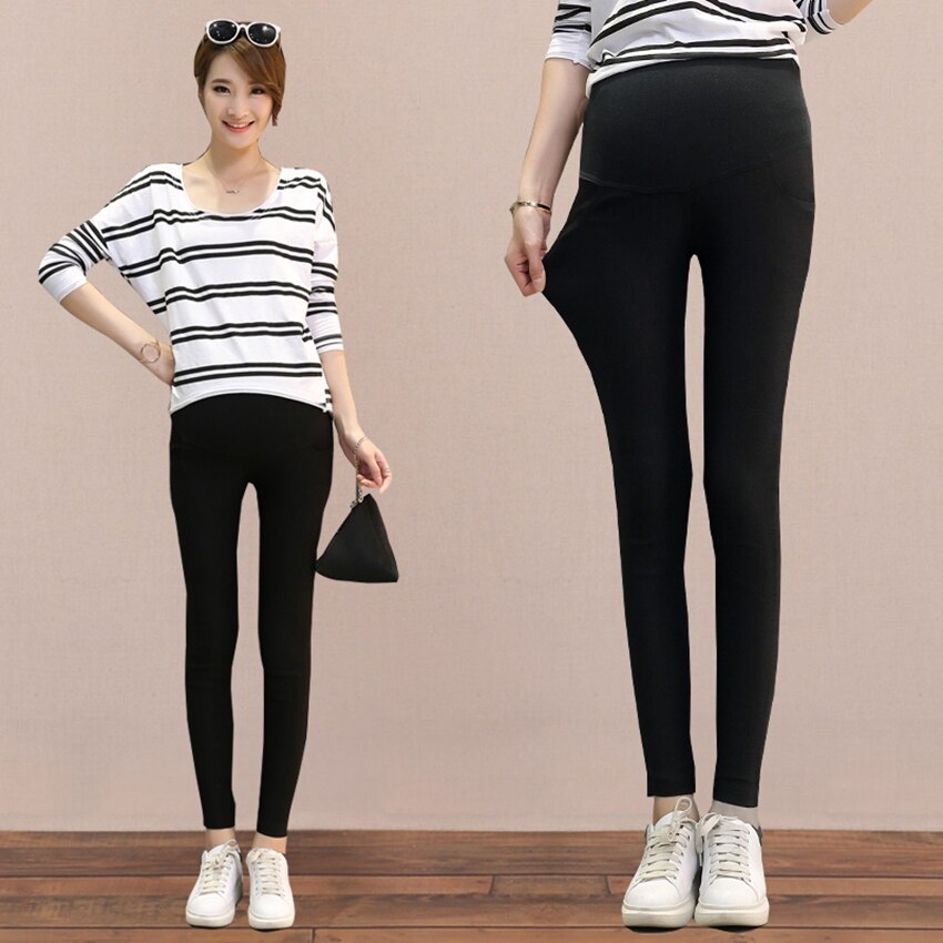 Pantalones de mujer embarazada para primavera y verano, pantalones de abdomen, pantalones de lápiz informales, pantalones de mamá de tendencia salvaje