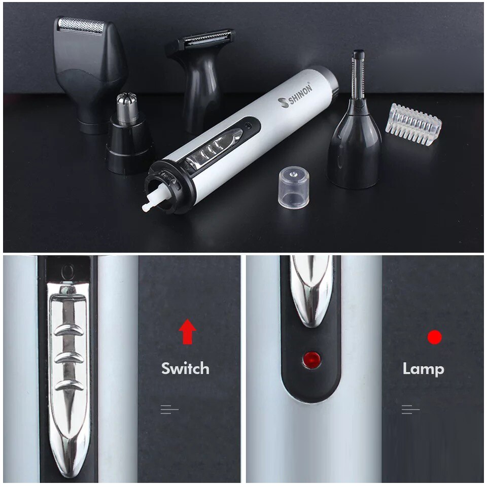 Wiederaufladbare Nase Haar Trimmer Bart Rasierer Frauen Augenbraue Trimmer Multifunktionale 4 in