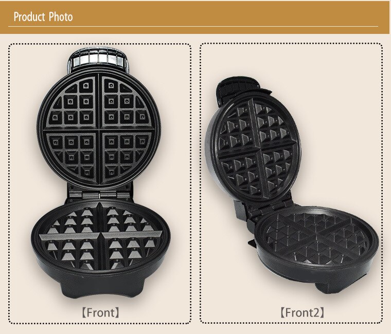 Electric Waffle Maker Non-Stick Cooking Plates Breakfast Cake Cooking Machine Waffle Iron Tray EU/UK/US Plug for Christmas