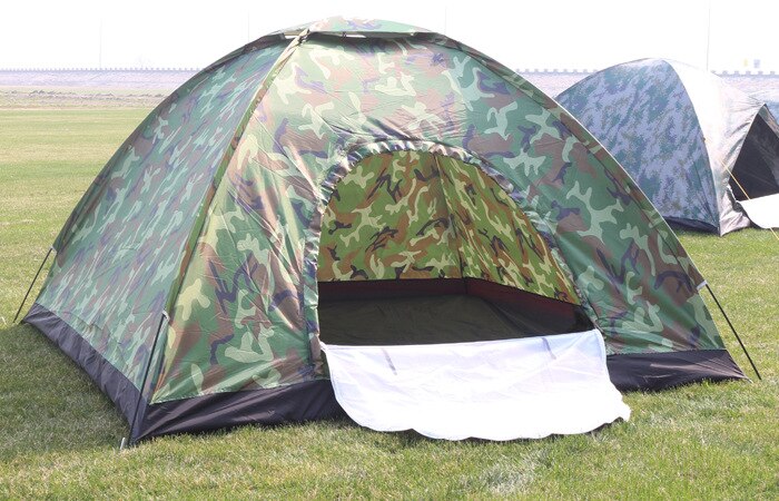 Udendørs manuelt telt fire person dobbelt enkelt person camouflage strand camping camping troppetelt