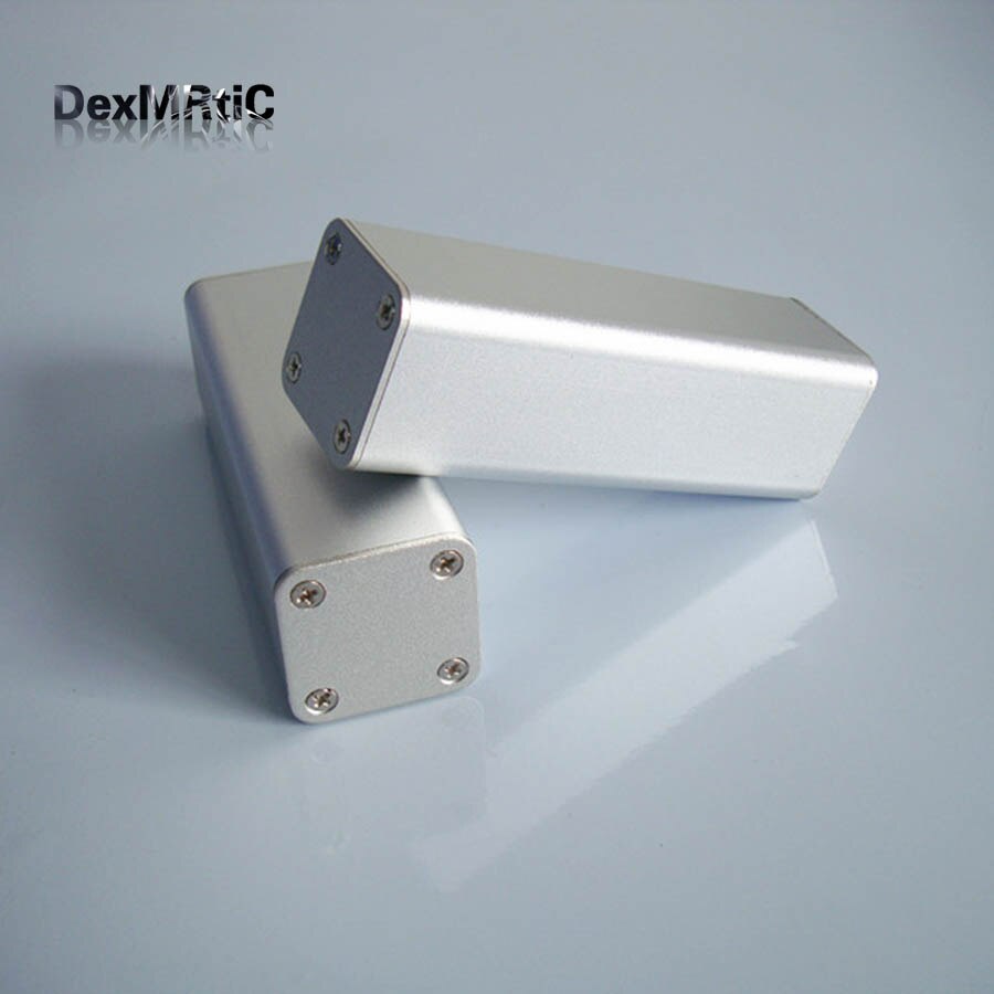 Aluminum Alloy Shell Electrical Project Enclosure Small Power Case DIY 32*32*100mm Silver