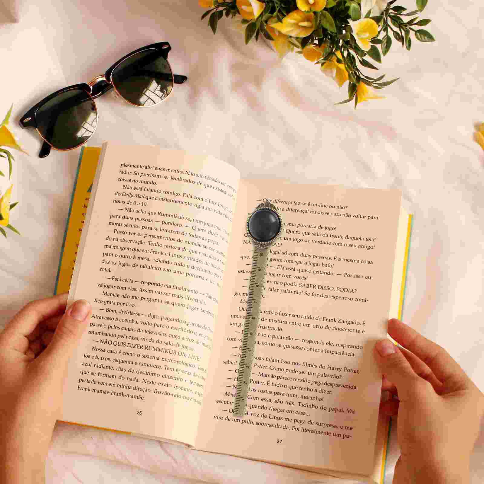Zinc Alloy Book Mark Ruler Book Mark Retro Book Marker Paper Label Reading Tool