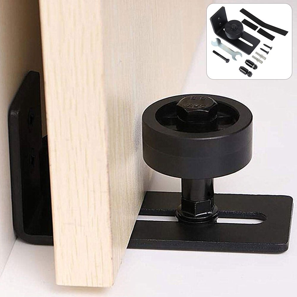 8 In 1 Adjustable Carbon Steel Floor Guide Slides for Sliding Barn Door Sliding Door Fittings Mechanism Track Furniture Fitting