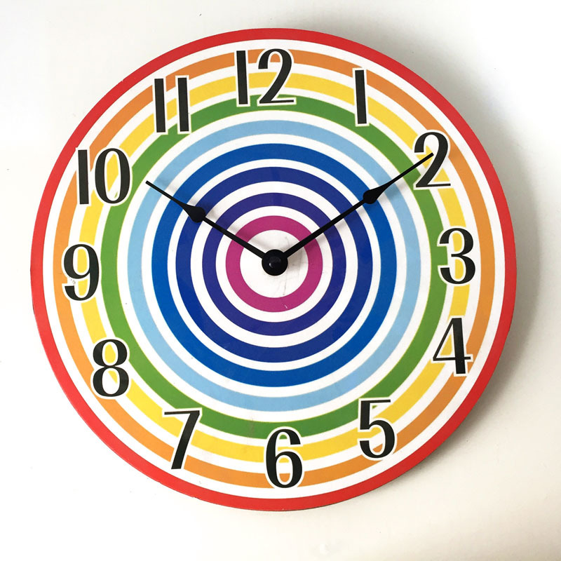 12 inch wall clock, wooden wall clock, retro clock, quartz wall clock, European clock