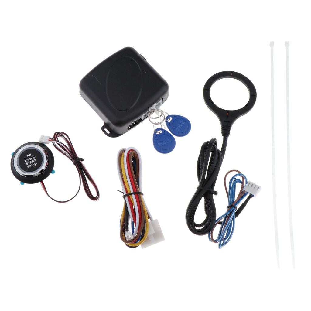 12V Vehicle Car Alarm One Start Stop Push Button Ignition Switch Keyless